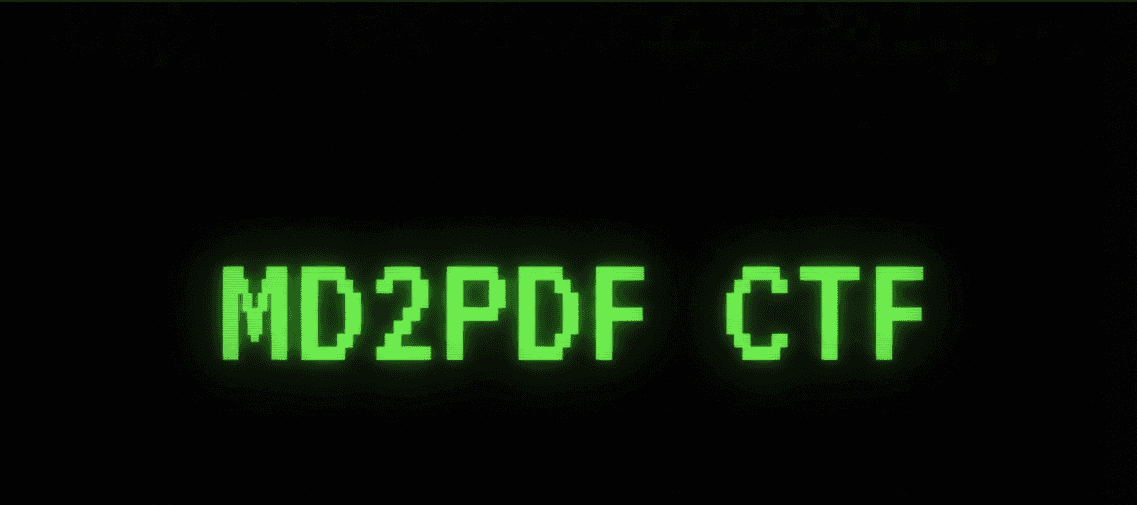 MD2PDF CTF